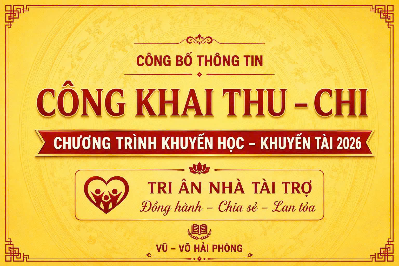 CBTT Công khai thu – chi Chương trình Khuyến học – Khuyến tài 2026